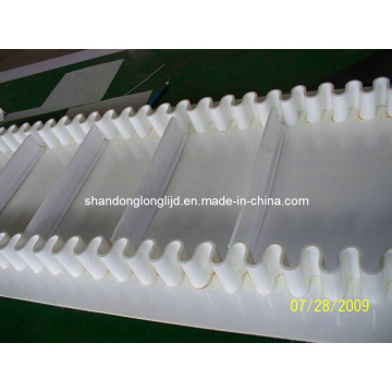 White Rubber Sidewall Conveyor Belt